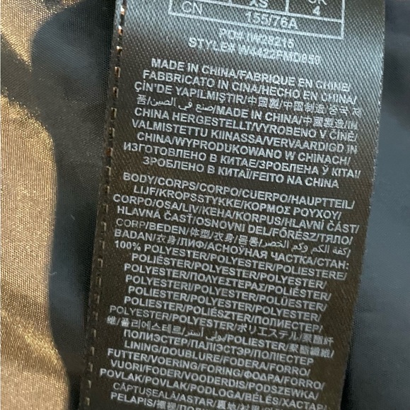 GUESS Womens Python Print Moto Puffer Jacket Black/gray XS - Picture 14 of 14